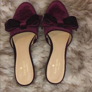 Kate Spade Velvet Mules